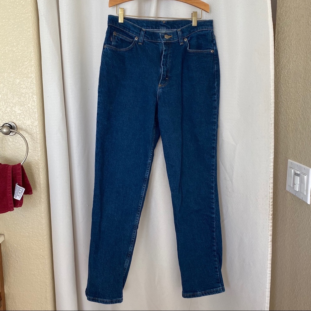 Vintage Mom Jeans High Waisted Dark Wash